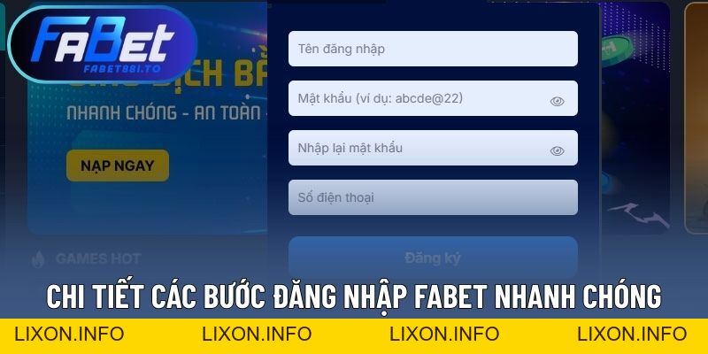 Đăng Nhập FABET - Truy Cập Tài Khoản Không Khó Với Hướng Dẫn - lixon.info